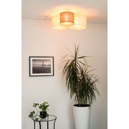 Brilagi - Tаванно осветително тяло SPIDER 3xE27/15W/230V 60x70 cm бежово/кремаво