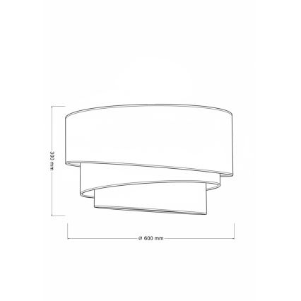 Brilagi - Таванно осветително тяло TRIO 3xE27/60W/230V Ø 60 см кафяво/бежово/бяло