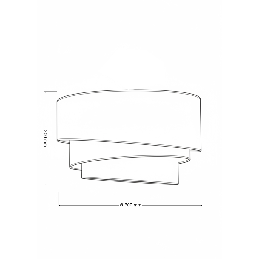 Brilagi - Таванно осветително тяло TRIO 3xE27/60W/230V Ø 60 см кафяво/бежово/бяло