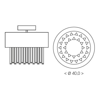 Brilagi - Таванно осветително тяло VERVE 4xE14/40W/230V диаметър 40 см златно
