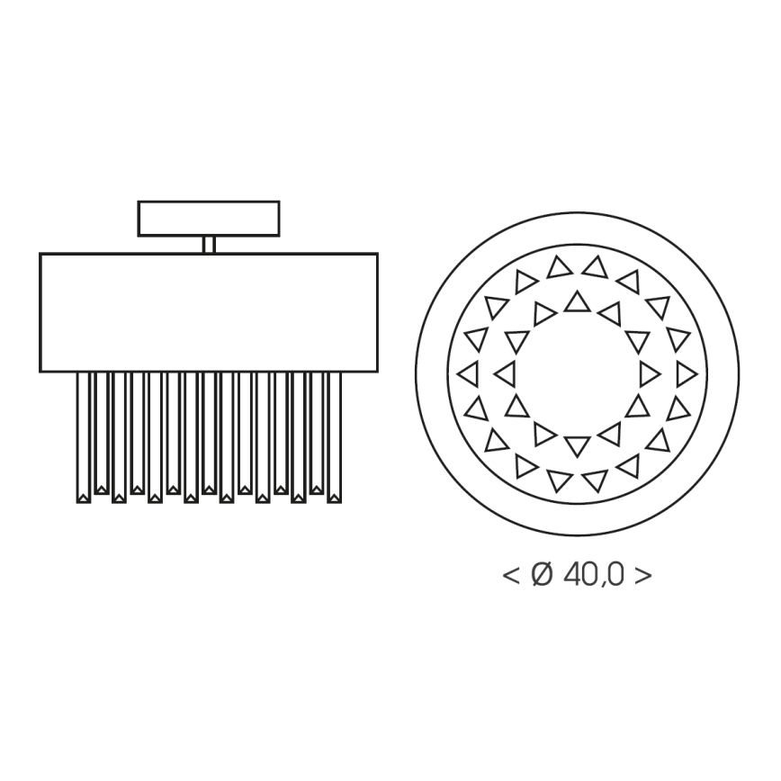 Brilagi - Таванно осветително тяло VERVE 4xE14/40W/230V Ø 40 см черно