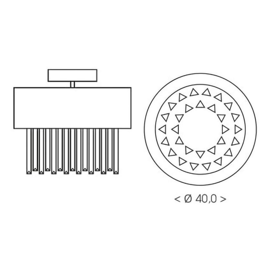 BRILAGI - Таванно осветително тяло VERVE 4xE14/40W/230V Ø 40 см черно