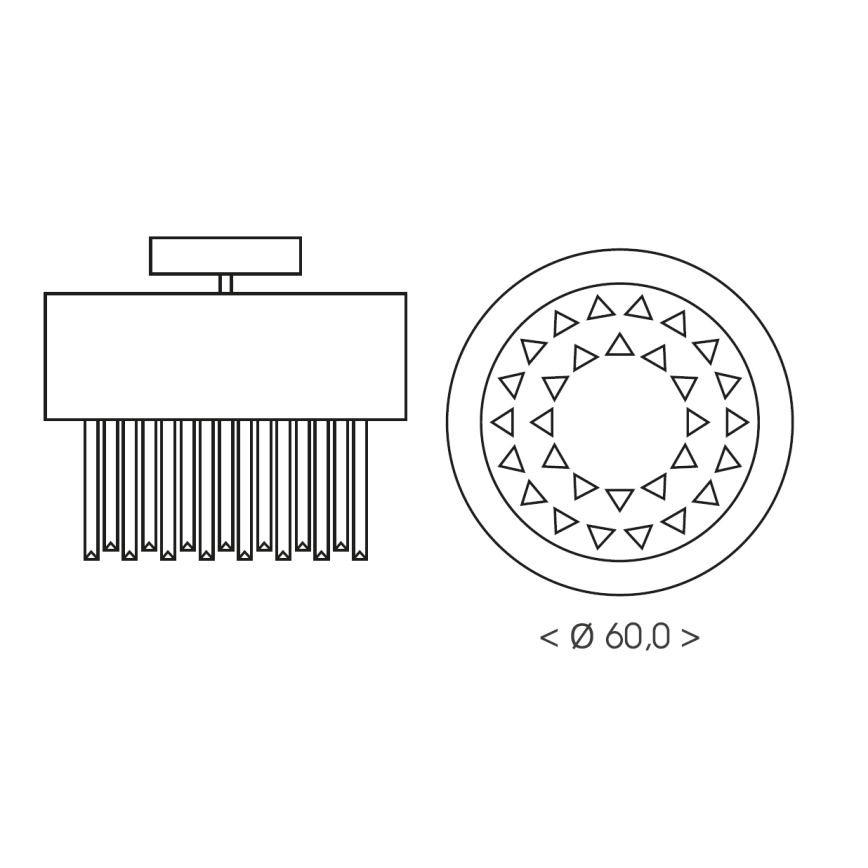 Brilagi - Таванно осветително тяло VERVE 6xE14/40W/230V, Ø 60 см, черно