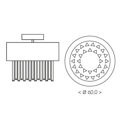 Brilagi - Таванно осветително тяло VERVE 6xE14/40W/230V Ø 60 см златисто