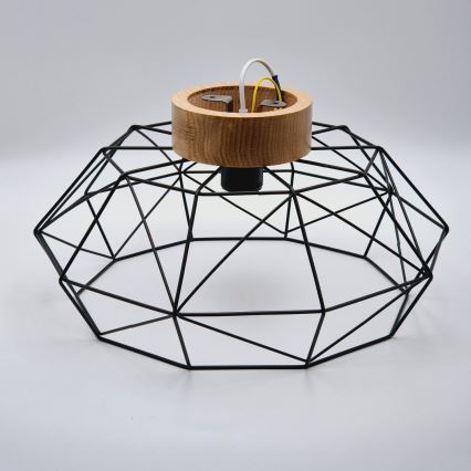 Brilagi - Плафон WOODY BASKET 1xE27/60W/230V Ø 40 см, дъб/орех