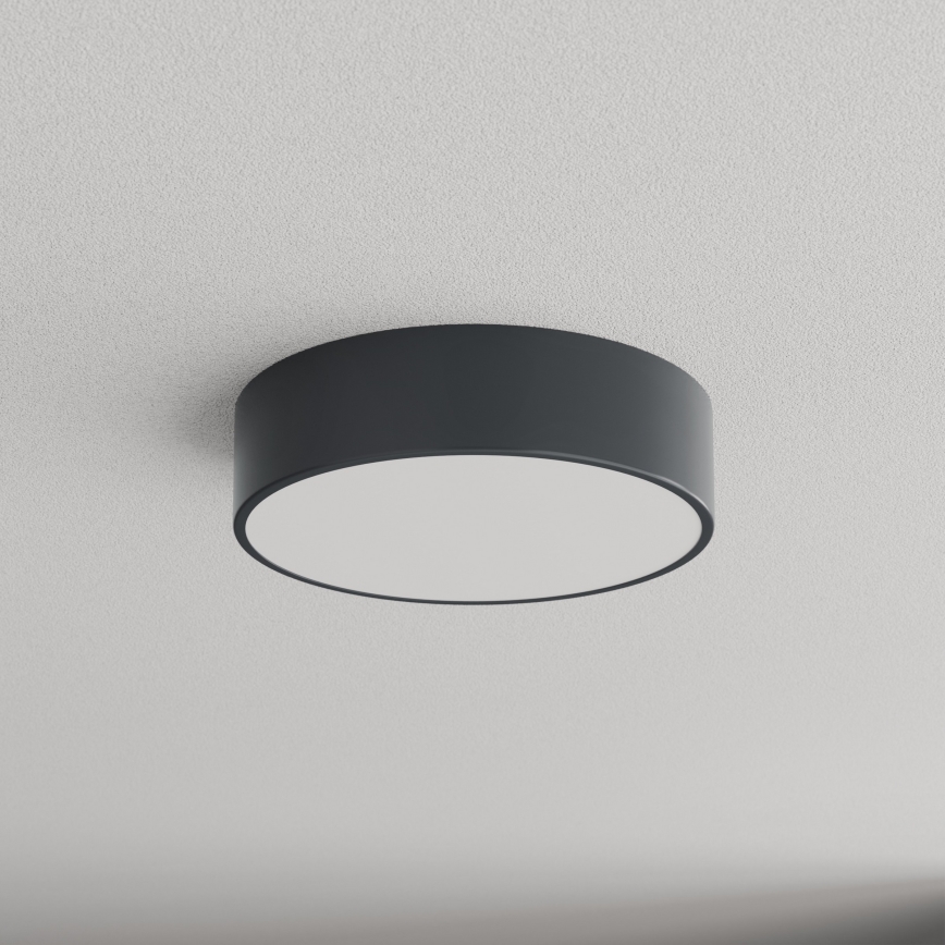 Brilagi - Плафон за баня със сензор за движение и за сумрак CLARE 2xE27/24W/230V Ø 30 см антрацит IP54