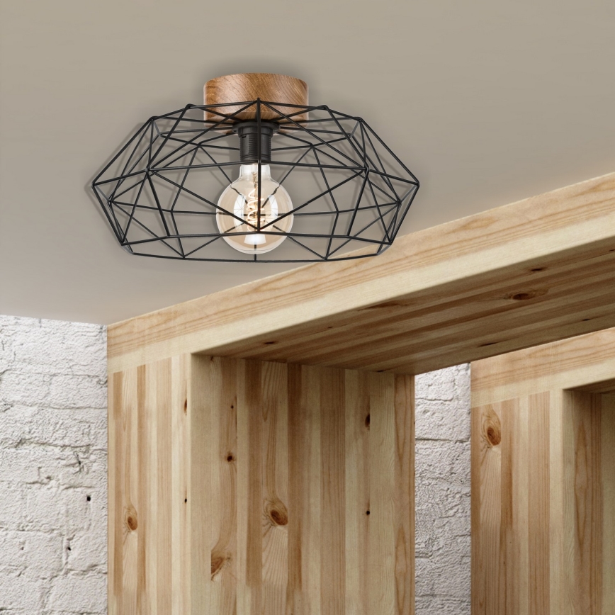 Brilagi - Плафон WOODY BASKET 1xE27/60W/230V дъб орех