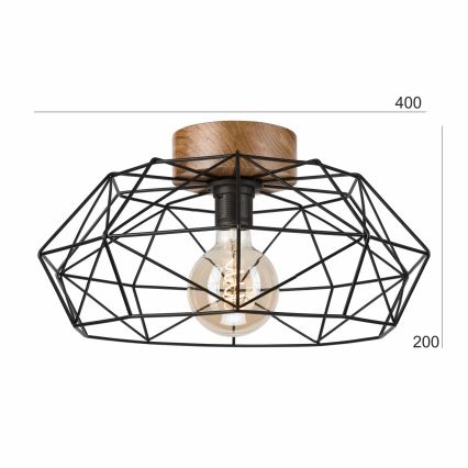 Brilagi - Плафон WOODY BASKET 1xE27/60W/230V дъб орех