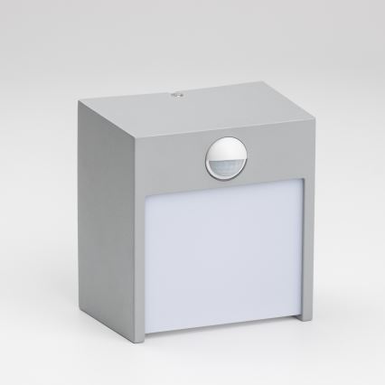 Brilagi - LED външно стенен осветител с сензор TERNI LED/12W/230V сив IP44