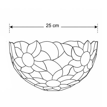 Brilagi - Тифани витражен аплик SUNFLOWER 1xE14/40W/230V