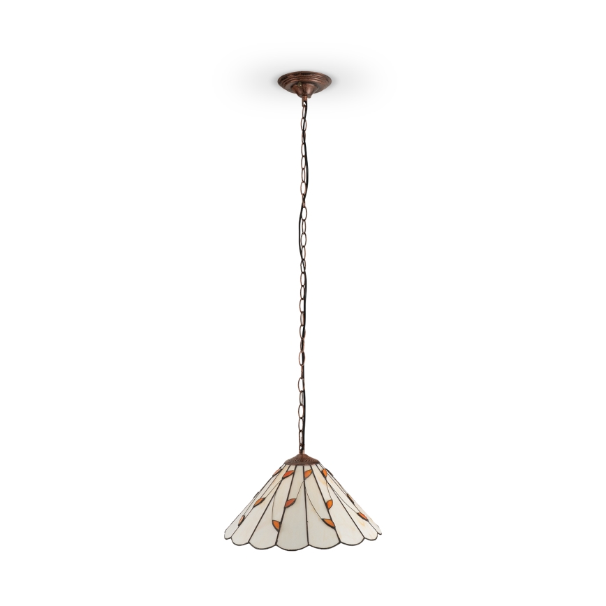 Brilagi - Тифани витражен полилей на верига FOLIA 1xE27/60W/230V диам. 40 см