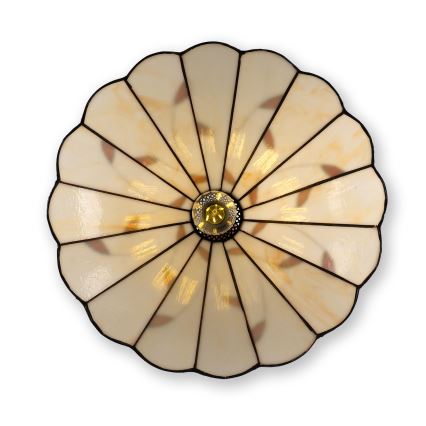 Brilagi - Тифани витражен полилей на верига FOLIA 1xE27/60W/230V диам. 40 см