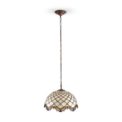Brilagi - Тифани витражен полилей на верига IVORY 1xE27/60W/230V pr. 40 cm