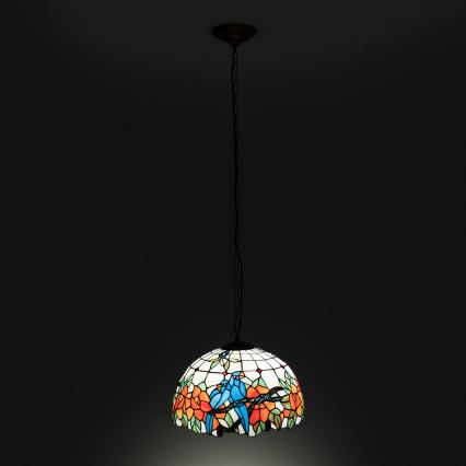 Brilagi - Тифани витражен полилей на верига JUNGLE 1xE27/60W/230V Ø 40 cm