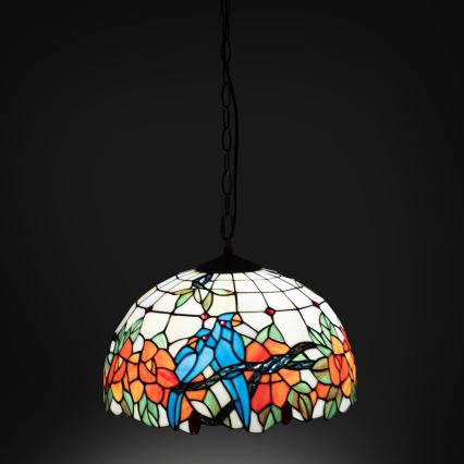 Brilagi - Тифани витражен полилей на верига JUNGLE 1xE27/60W/230V Ø 40 cm