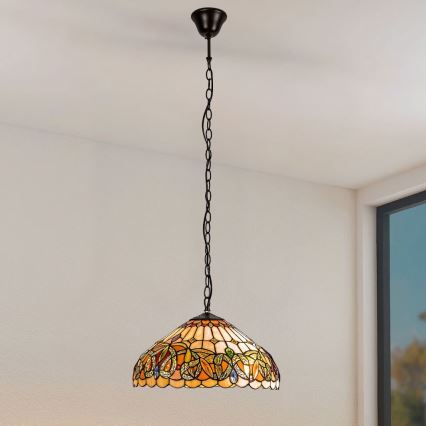 Brilagi - Тифани витражен полилей на верига LUISA 2xE27/60W/230V