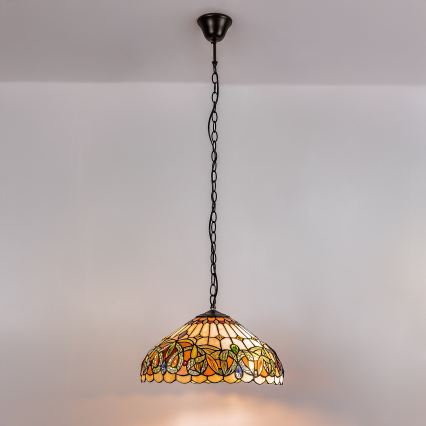 Brilagi - Тифани витражен полилей на верига LUISA 2xE27/60W/230V