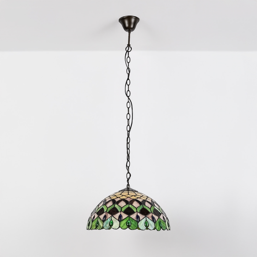 Brilagi - Тифани витражен полилей на верига MARGARET 2xE27/60W/230V