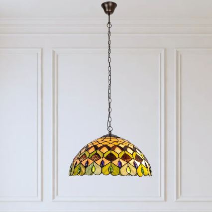 Brilagi - Тифани витражен полилей на верига MARGARET 2xE27/60W/230V
