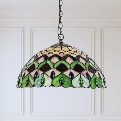 Brilagi - Тифани витражен полилей на верига MARGARET 2xE27/60W/230V