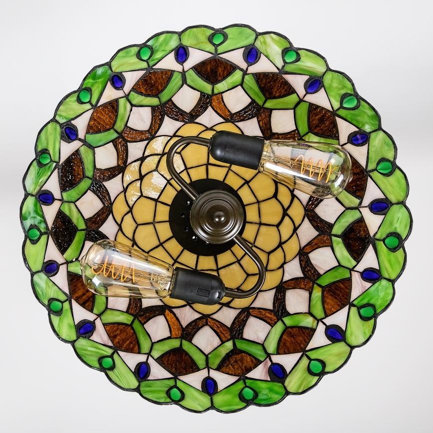 Brilagi - Тифани витражен полилей на верига MARGARET 2xE27/60W/230V