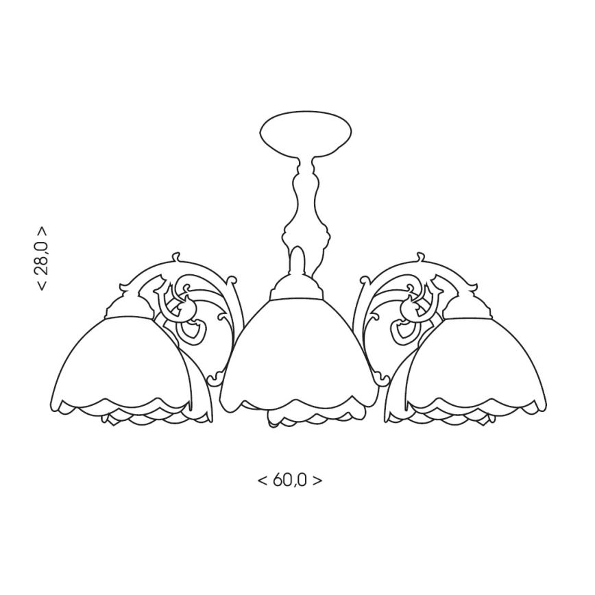 Brilagi - Тифани витражен повърхностно монтиран полилей JUNGLE 6xE27/60W/230V Ø 60 см