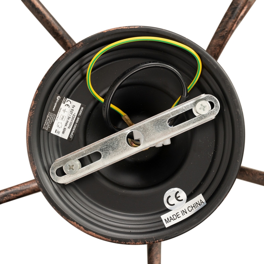 Brilagi - Тифани витражен повърхностно монтиран полилей JUNGLE 6xE27/60W/230V Ø 60 см