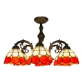 Brilagi - Тифани витражен прикрепен таванен полилей SIENNA 6xE27/60W/230V диам. 60 см