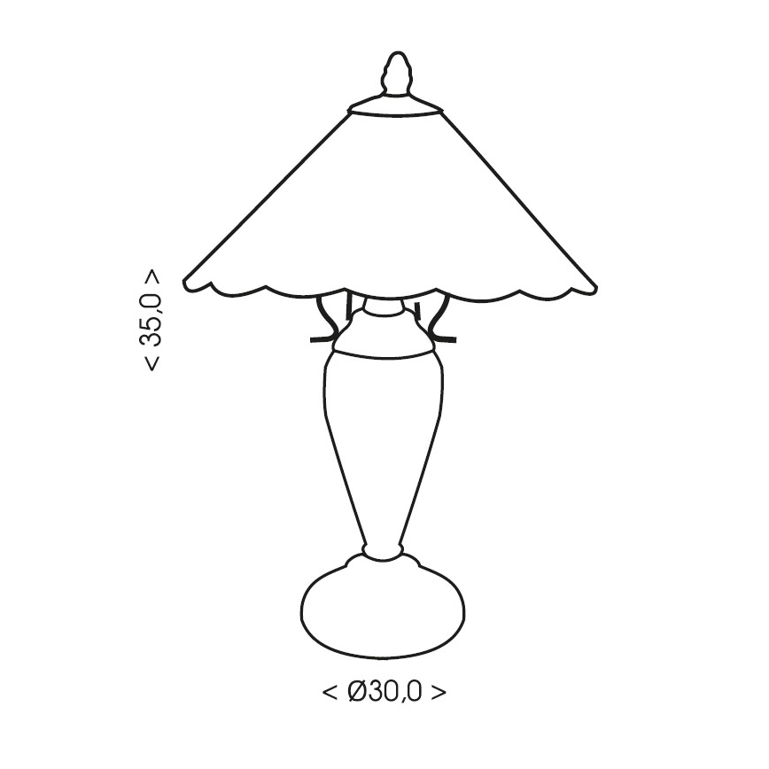 Brilagi - Тифани витражна настолна лампа FOLIA 1xE27/60W/230V + 1xE14/40W