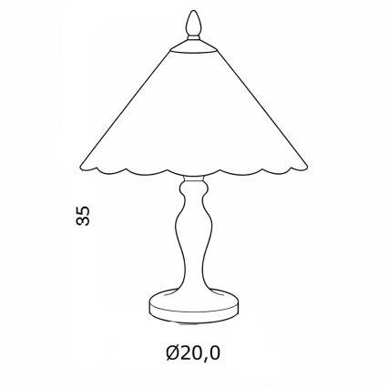 Brilagi - Тифани витражна настолна лампа FOLIA 1xE27/60W/230V
