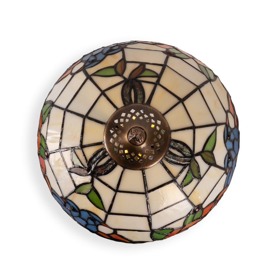 Brilagi - Тифани витражна настолна лампа JUNGLE 1xE27/60W/230V + 1xE14/40W