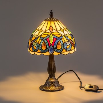 Brilagi - Тифани витражна настолна лампа LUISA 1xE14/40W/230V