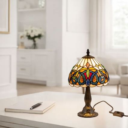 Brilagi - Тифани витражна настолна лампа LUISA 1xE14/40W/230V