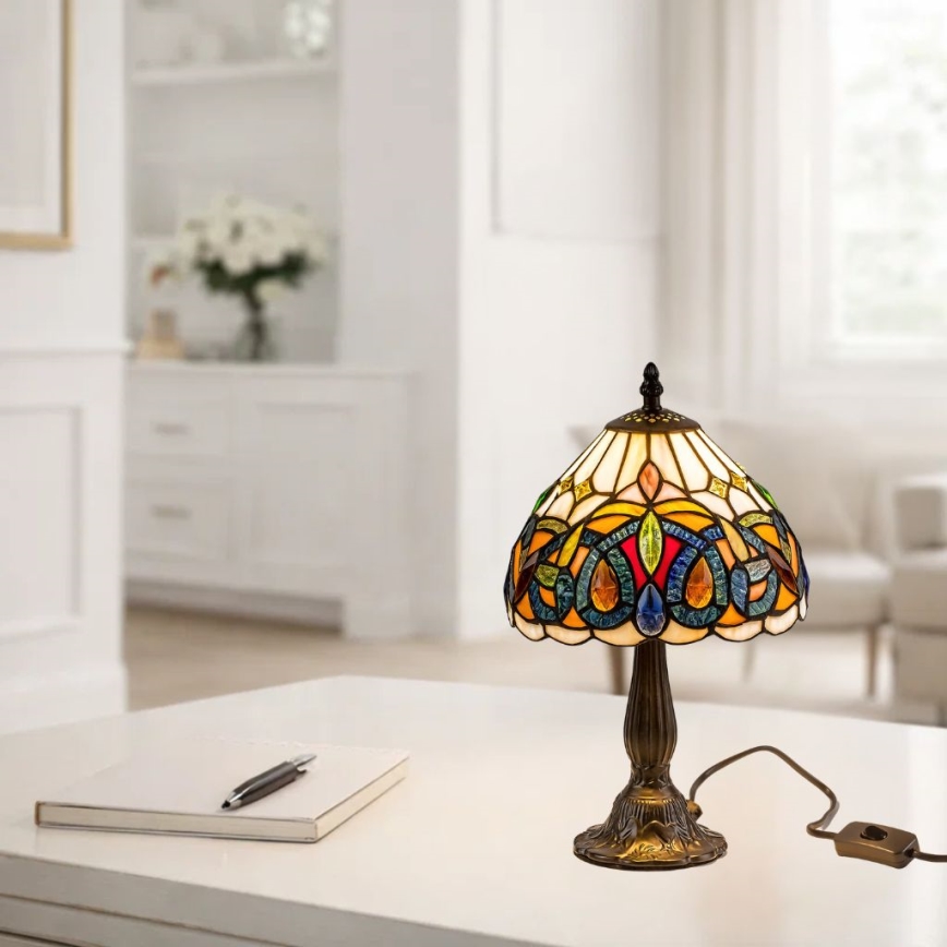 Brilagi - Тифани витражна настолна лампа LUISA 1xE14/40W/230V