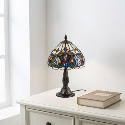 Brilagi - Тифани витражна настолна лампа LUISA 1xE14/40W/230V