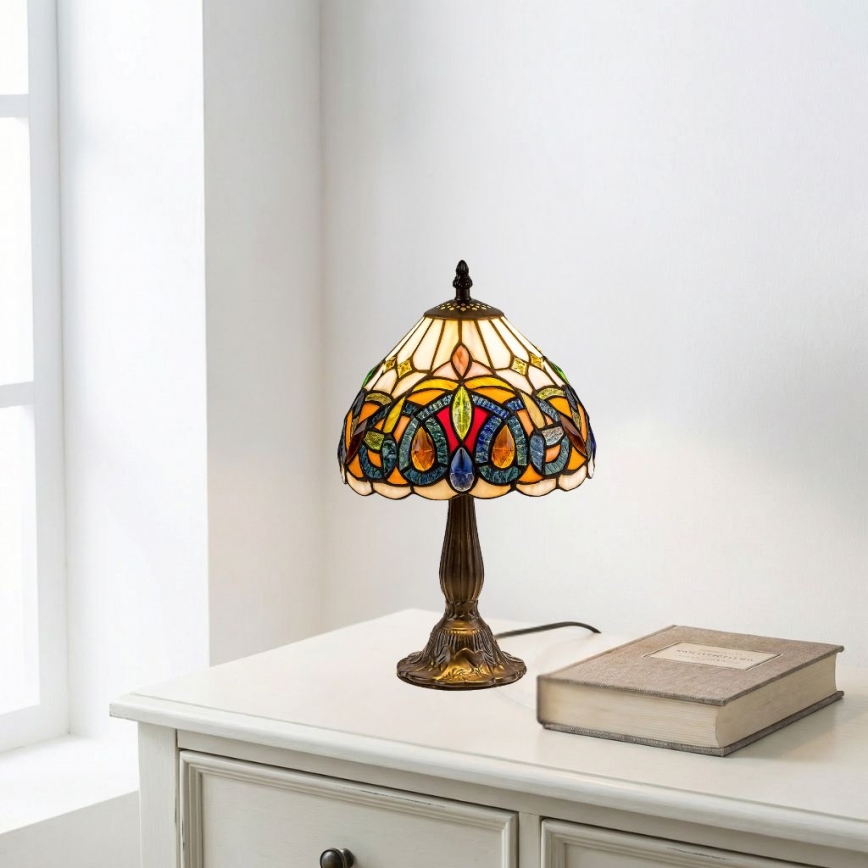 Brilagi - Тифани витражна настолна лампа LUISA 1xE14/40W/230V