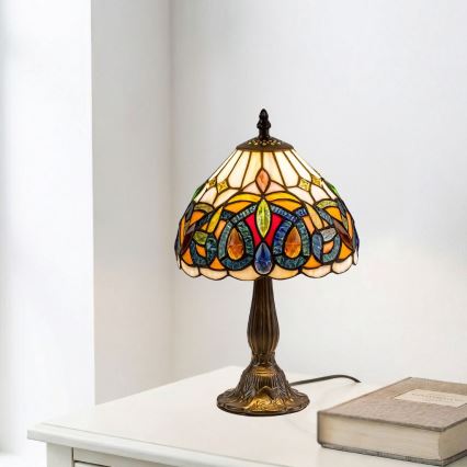 Brilagi - Тифани витражна настолна лампа LUISA 1xE14/40W/230V