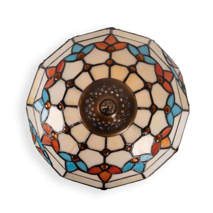 Brilagi - Тифани витражна настолна лампа MIRABELLA 1xE27/60W/230V + 1xE14/40W