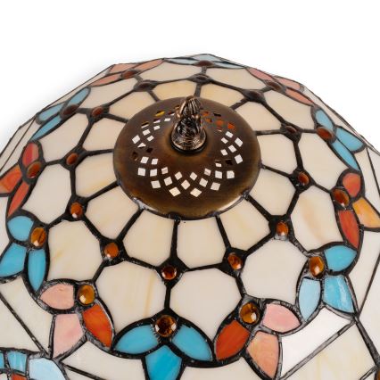Brilagi - Тифани витражна настолна лампа MIRABELLA 1xE27/60W/230V + 1xE14/40W