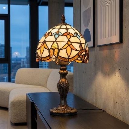 Brilagi - Тифани витражна настолна лампа MIRABELLA 1xE27/60W/230V