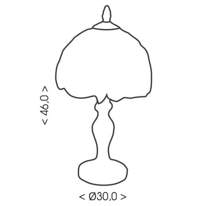 Brilagi - Тифани витражна настолна лампа SUNFLOWER 1xE27/60W/230V