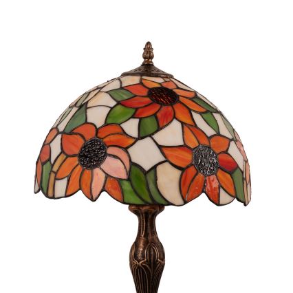 Brilagi - Тифани витражна настолна лампа SUNFLOWER 1xE27/60W/230V