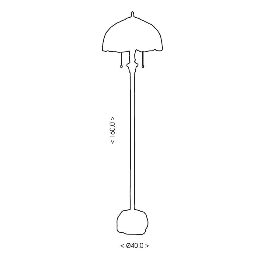 BRILAGI - Тифани витражна подова лампа CORAL 2xE27/60W/230V