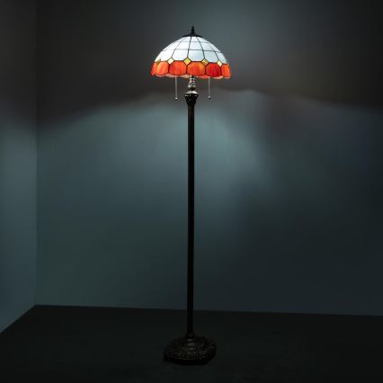 Brilagi - Тифани витражна стояща лампа SIENNA 2xE27/60W/230V