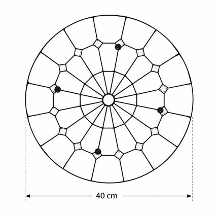 Brilagi - Tiffany витражен плафон SIENNA 3xE27/60W/230V Ø 40 см