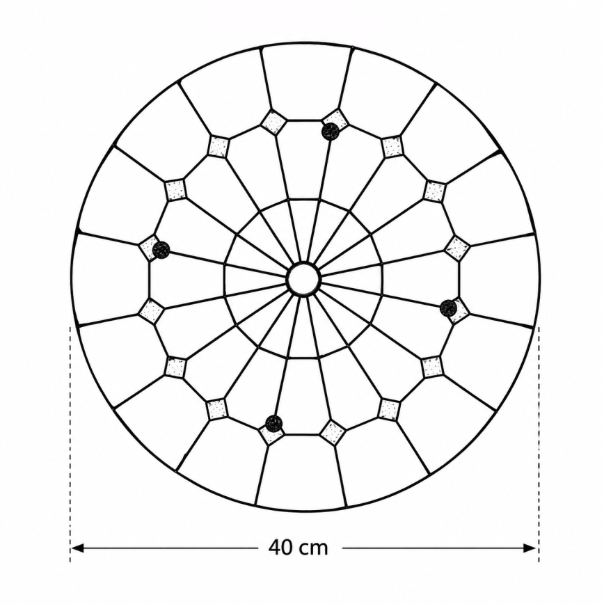 Brilagi - Tiffany витражен плафон SIENNA 3xE27/60W/230V Ø 40 см