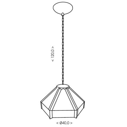 BRILAGI - Tiffany витражен полилей на верига EMERALD 1xE27/60W/230V диаметър 40 см