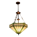 BRILAGI - Tiffany витражен полилей на верига EMERALD 3xE27/60W/230V диаметър 50 см
