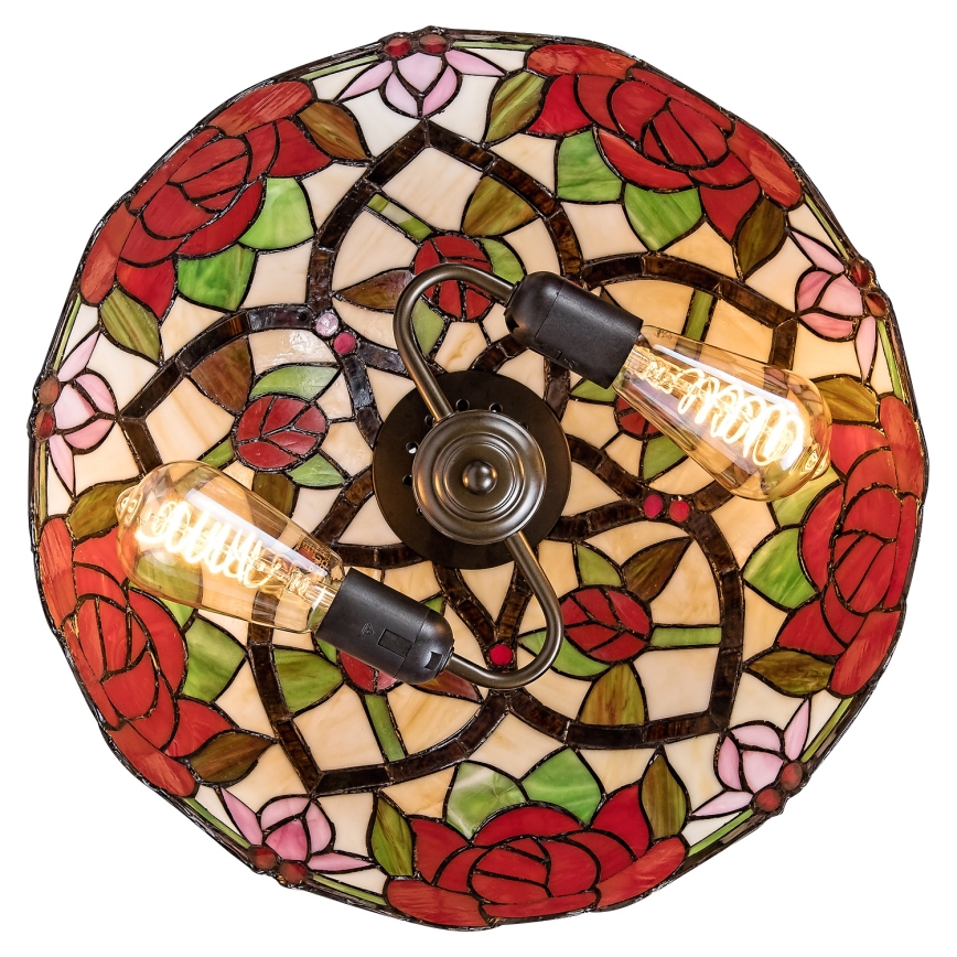 Brilagi - Tiffany витражен полилей на верига GARLAN 2xE27/60W/230V
