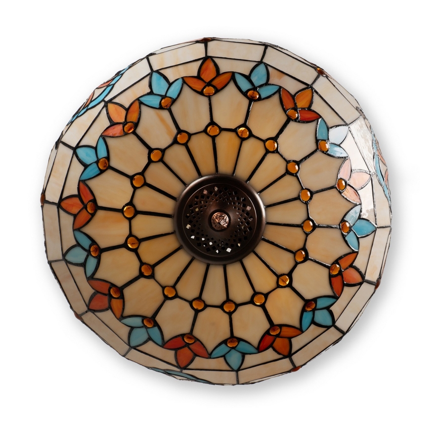 Brilagi - Tiffany витражен полилей на верига MIRABELLA 3xE27/60W/230V Ø 50 см